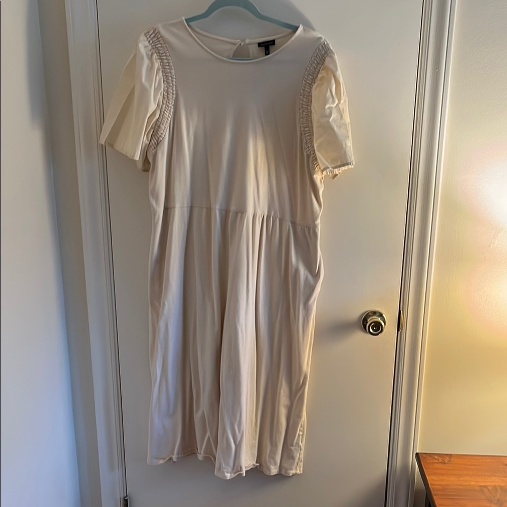 Who What Wear Cream Midi Dress